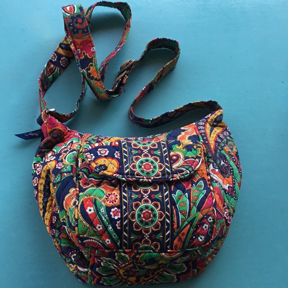 Vera Bradley small saddle bag/crossbody, like new.